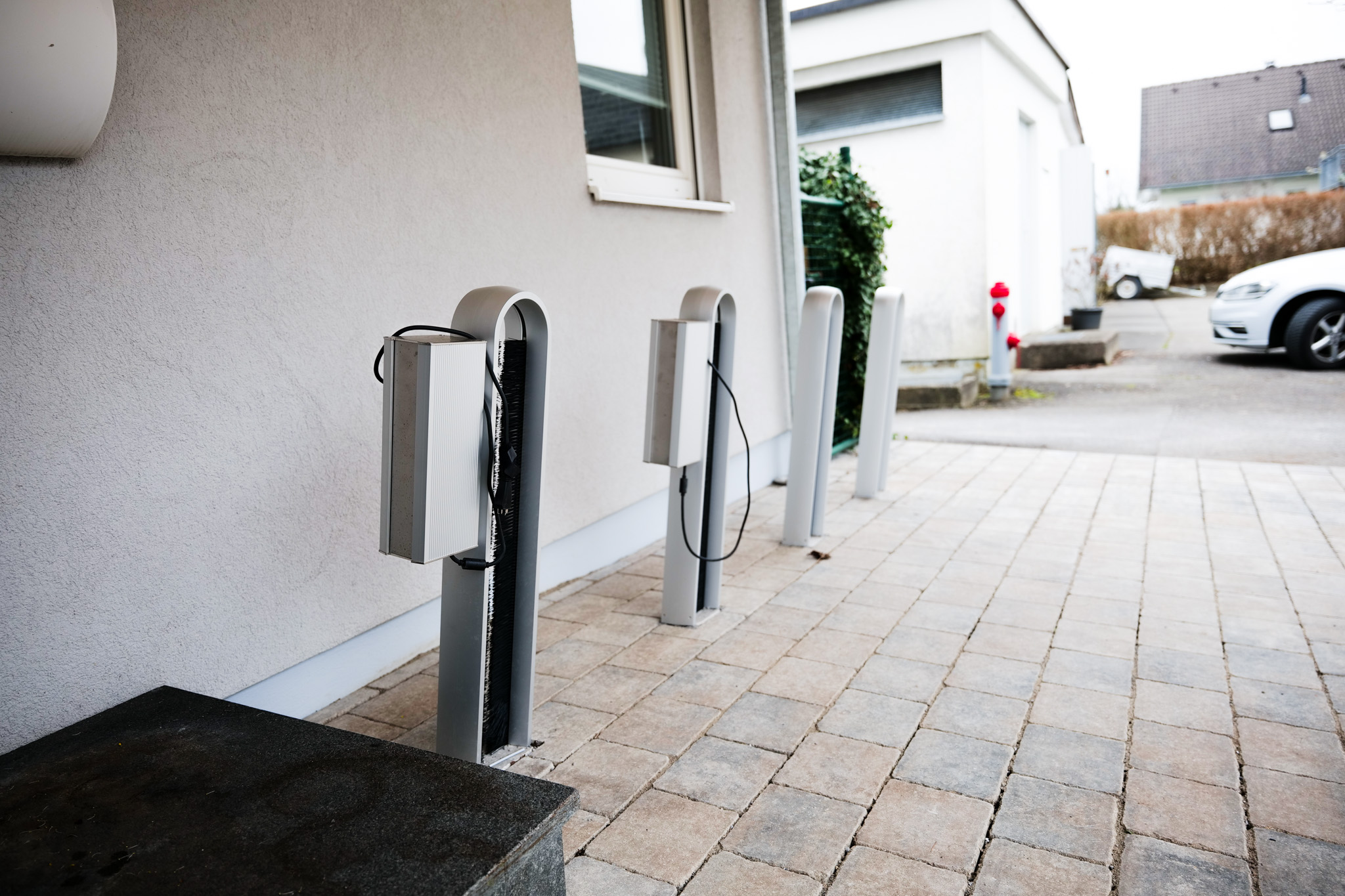 stromport.slash. Fahrradständer. Privathaus in Dornbirn.