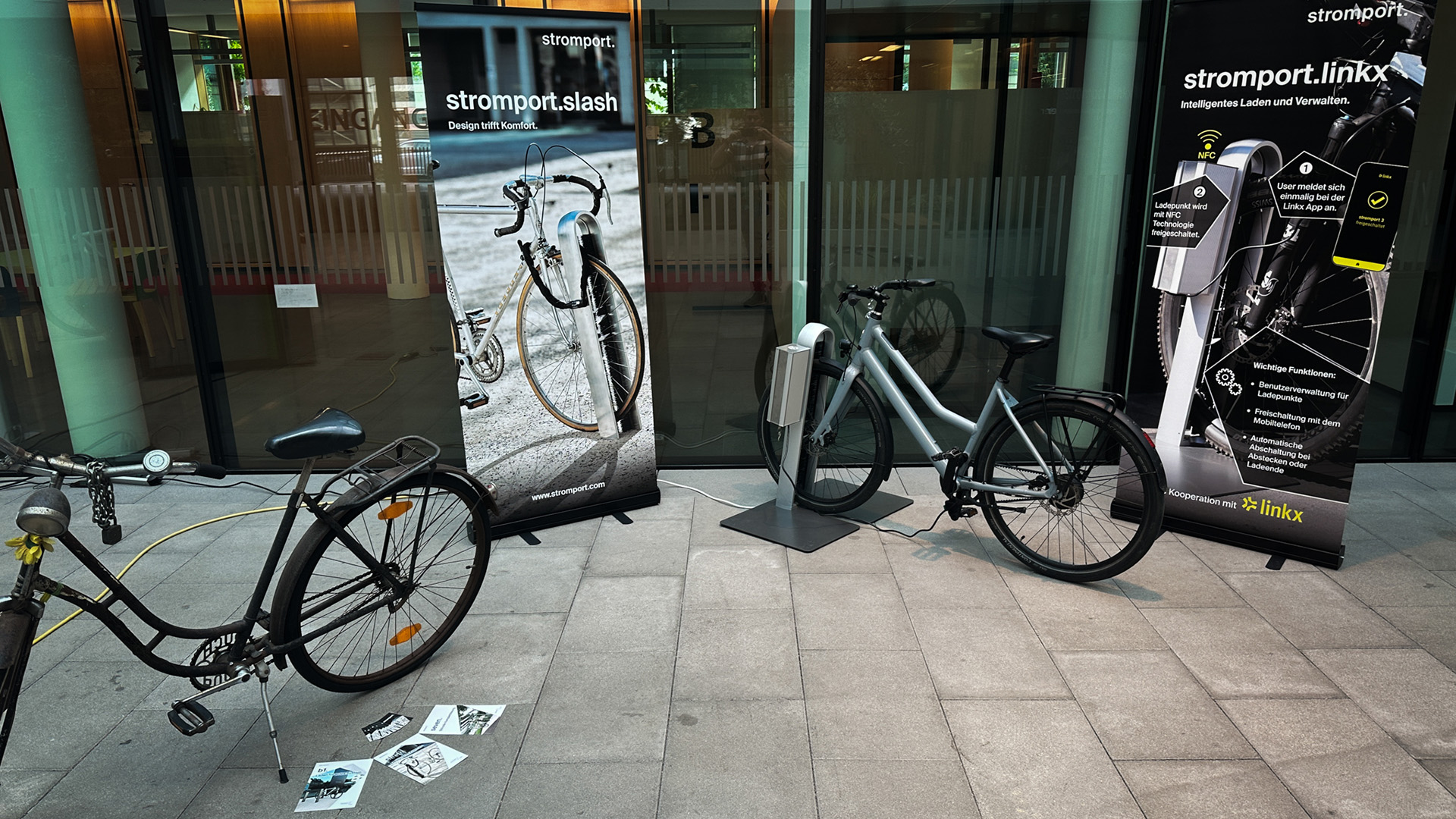 Stromport mit Partner linkx pay - Fahrradladen und bezahlen mit Handy